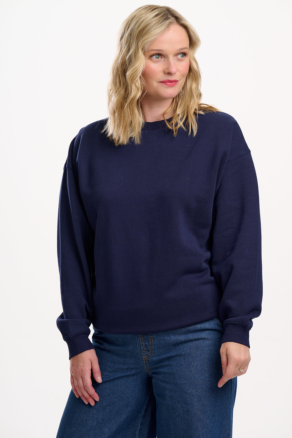 Eadie Relaxed Sweatshirt - Navy, Midnight Magic Tiger