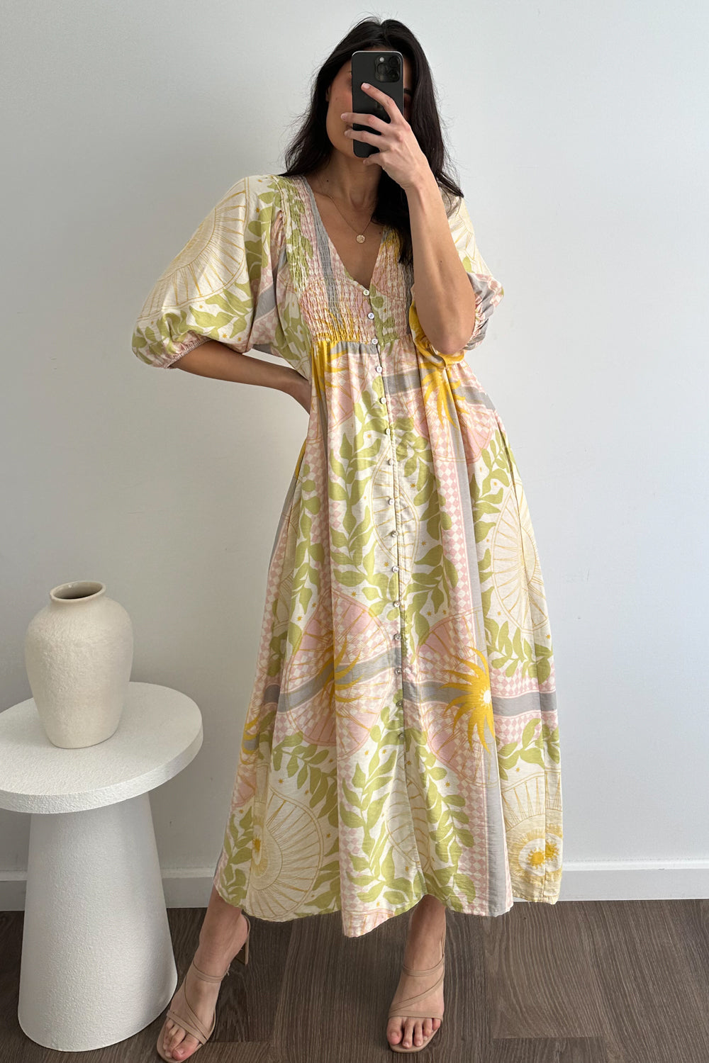 Finn Dress - Green Yellow Multi