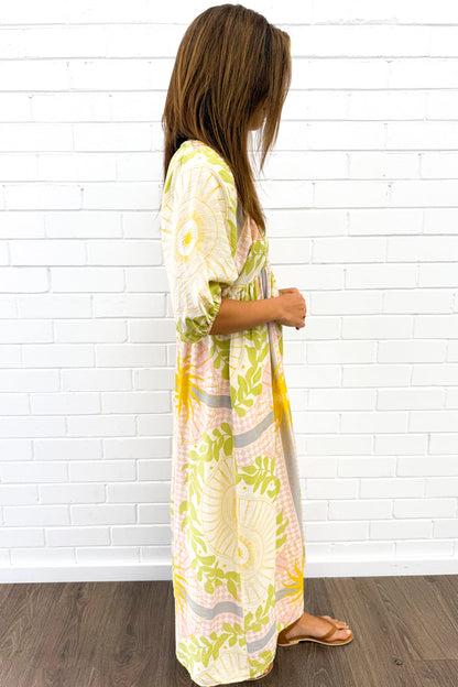 Finn Dress - Green Yellow Multi