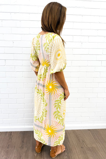Finn Dress - Green Yellow Multi