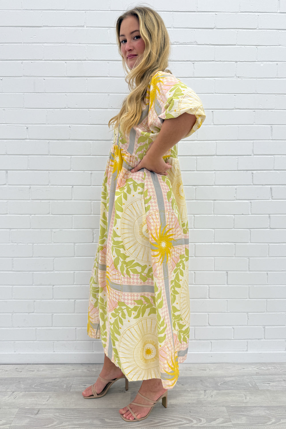 Finn Dress - Green Yellow Multi