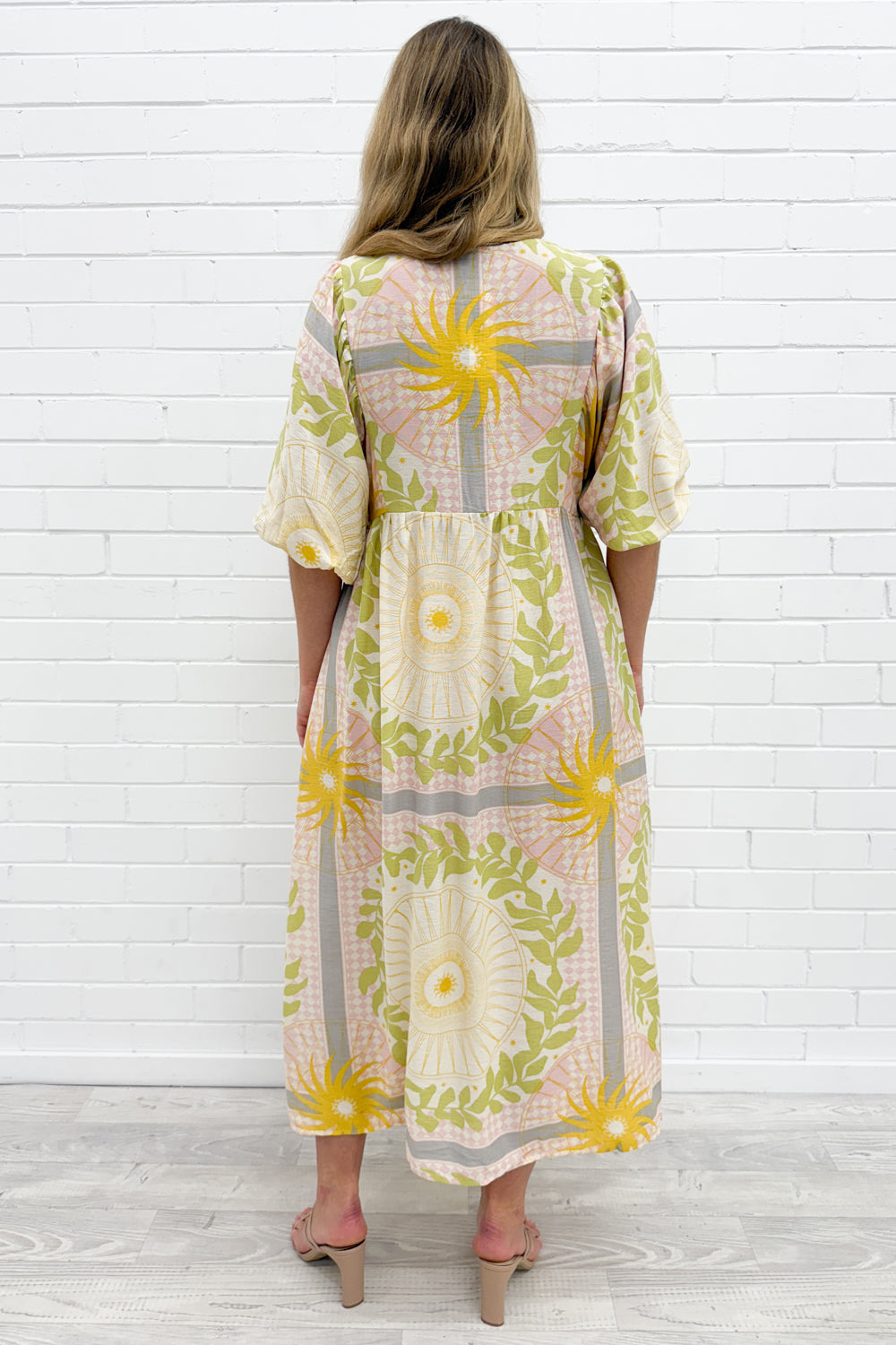 Finn Dress - Green Yellow Multi