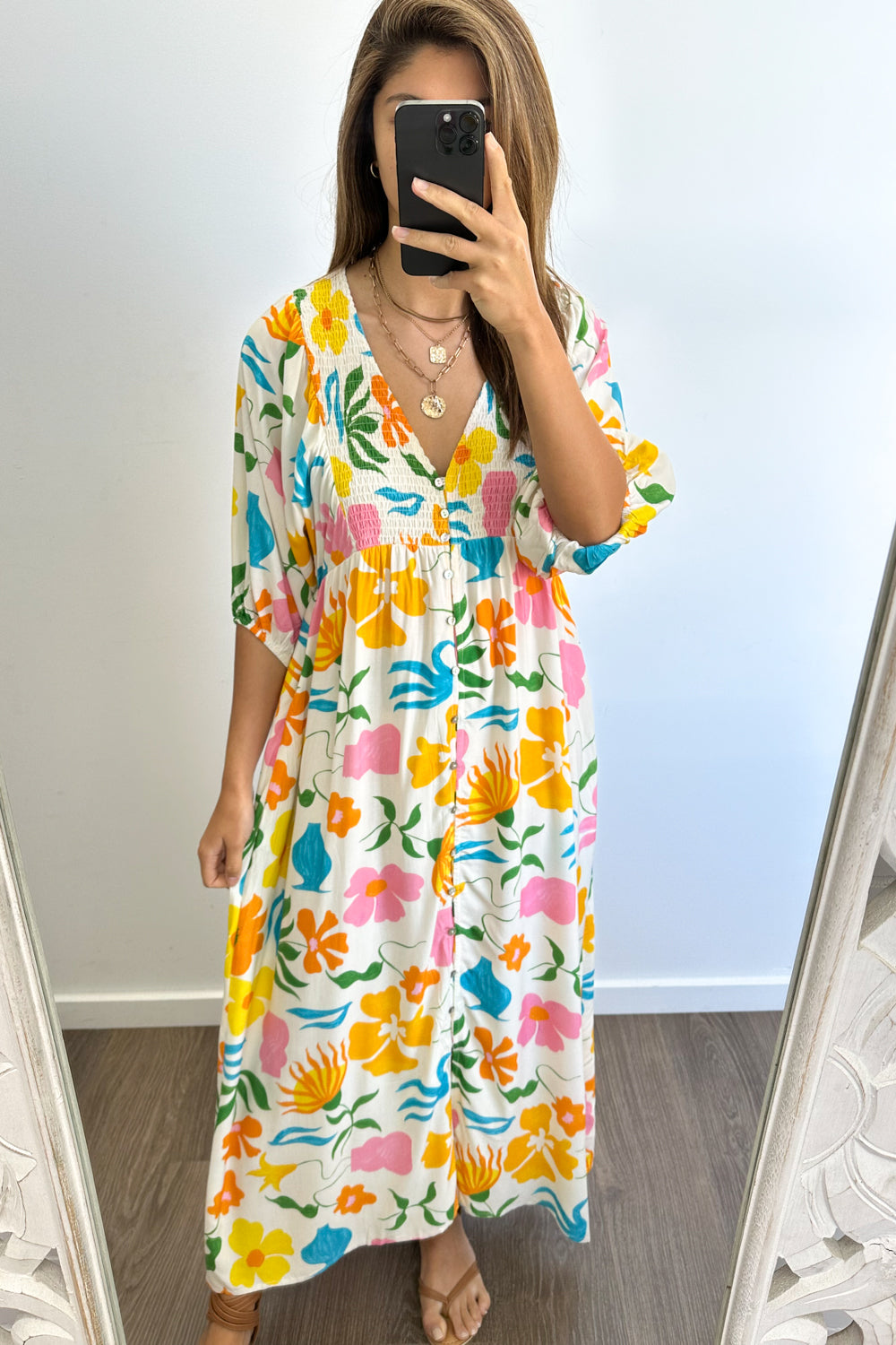 Finn Dress - Orange Multi