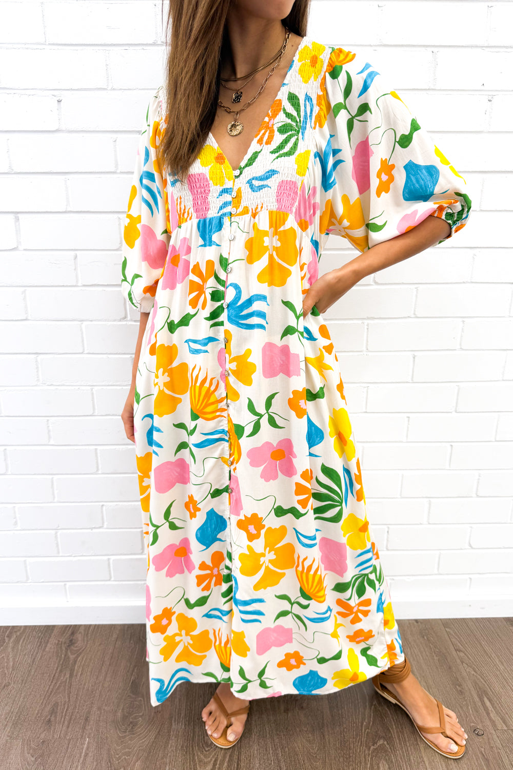 Finn Dress - Orange Multi