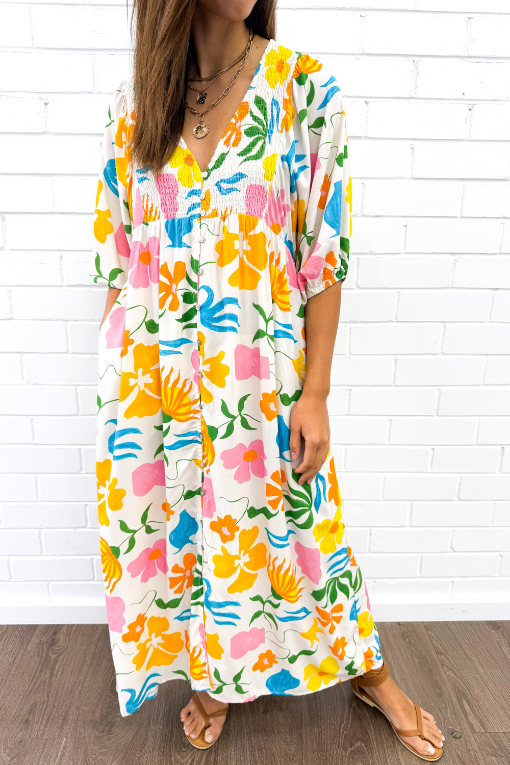 Finn Dress - Orange Multi