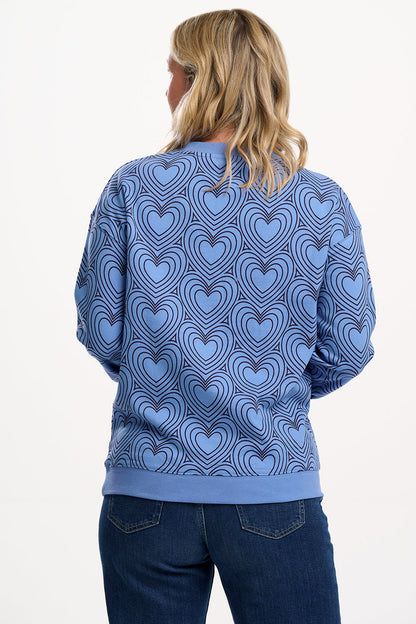 Noah Sweatshirt - Blue, Heart Explosion