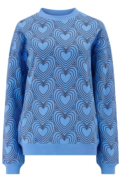 Noah Sweatshirt - Blue, Heart Explosion