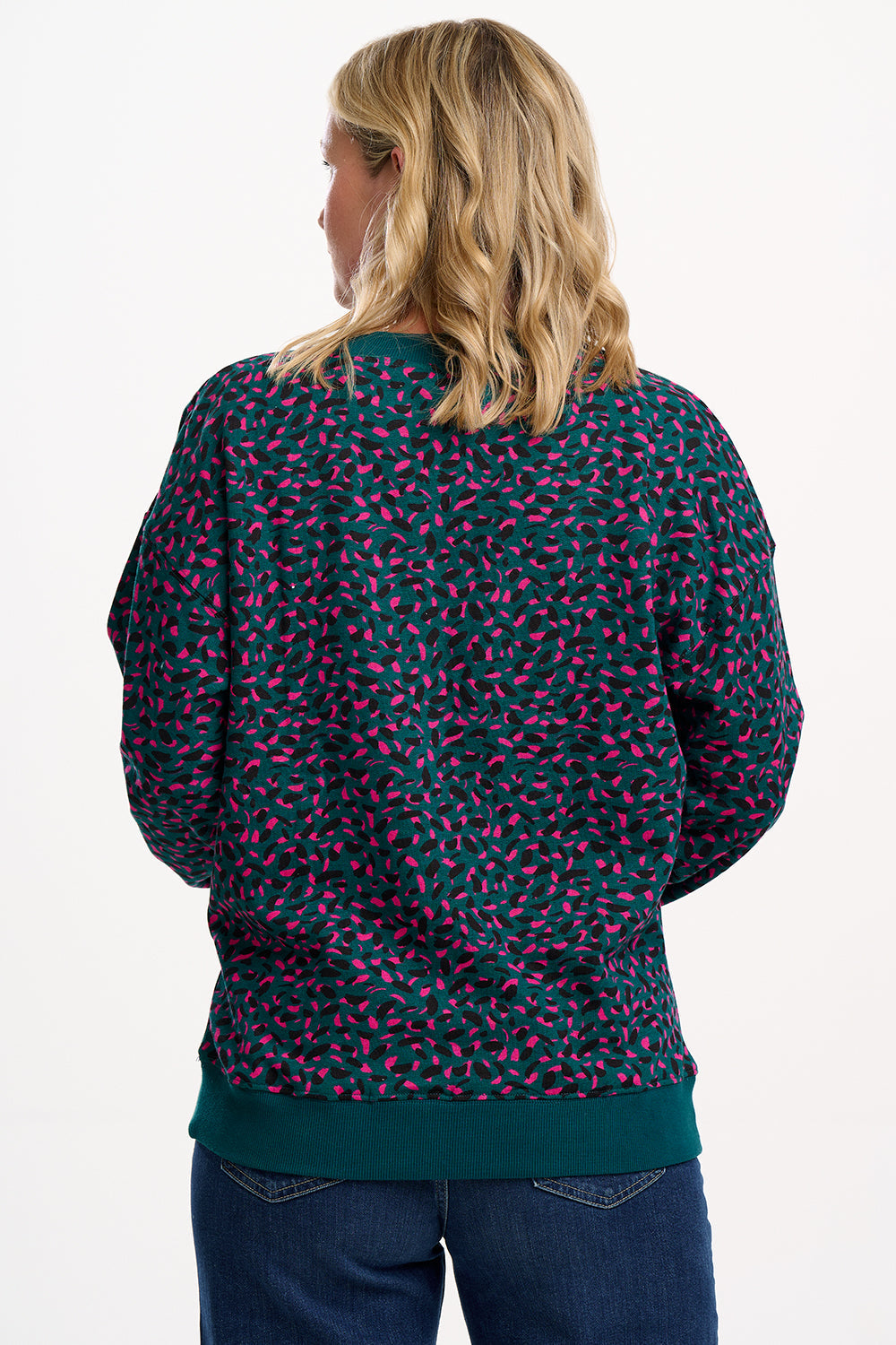Eadie Relaxed Sweatshirt - Green, Layered Spot