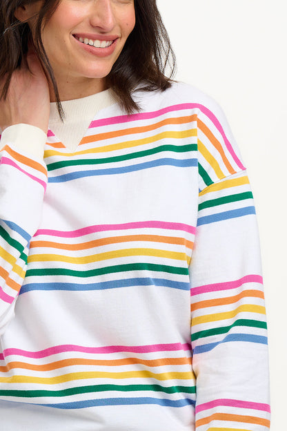 Lucia Sweatshirt - Off-White/Multi, Stripes