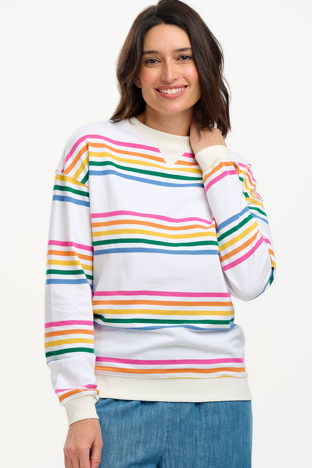 Lucia Sweatshirt - Off-White/Multi, Stripes