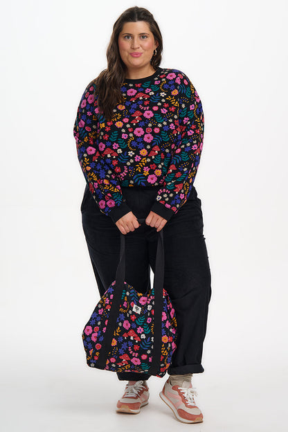 Noah Sweatshirt - Black/Multi, Toadstool Floral