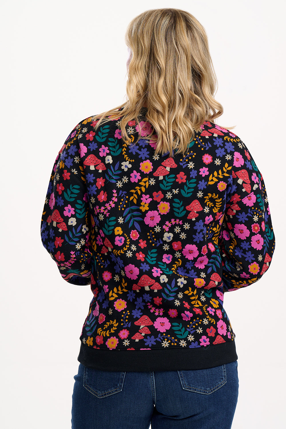 Noah Sweatshirt - Black/Multi, Toadstool Floral