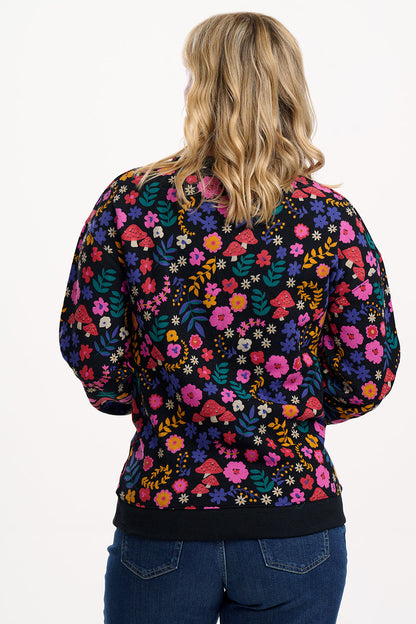 Noah Sweatshirt - Black/Multi, Toadstool Floral