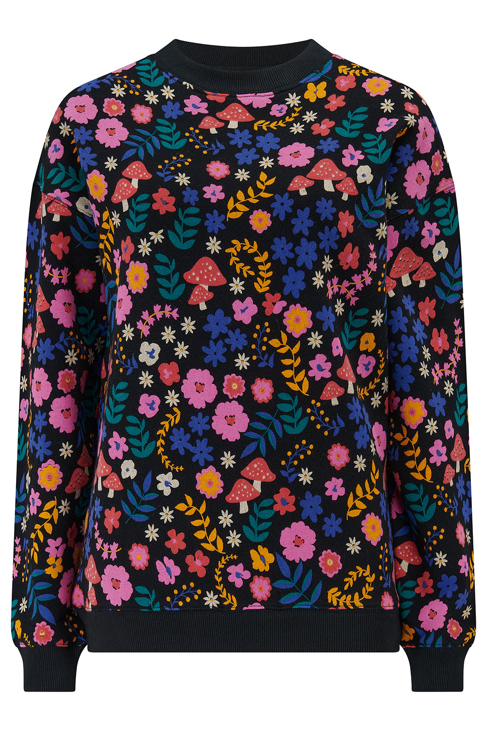 Noah Sweatshirt - Black/Multi, Toadstool Floral