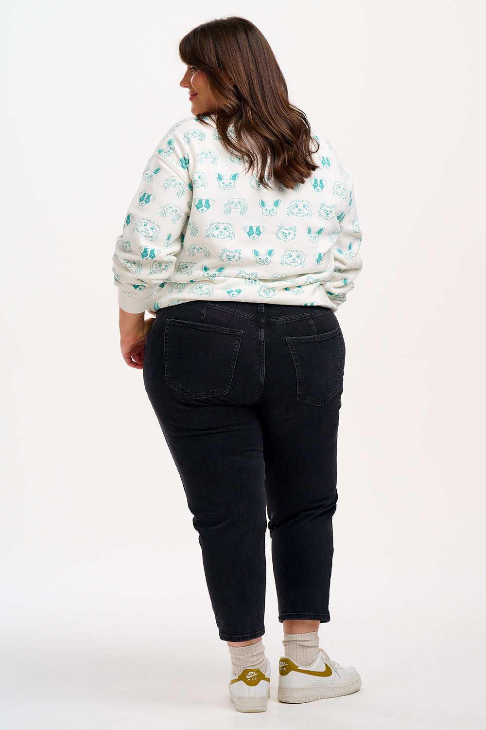 Noah Sweatshirt - Off-White/Green, Sketched Dogs