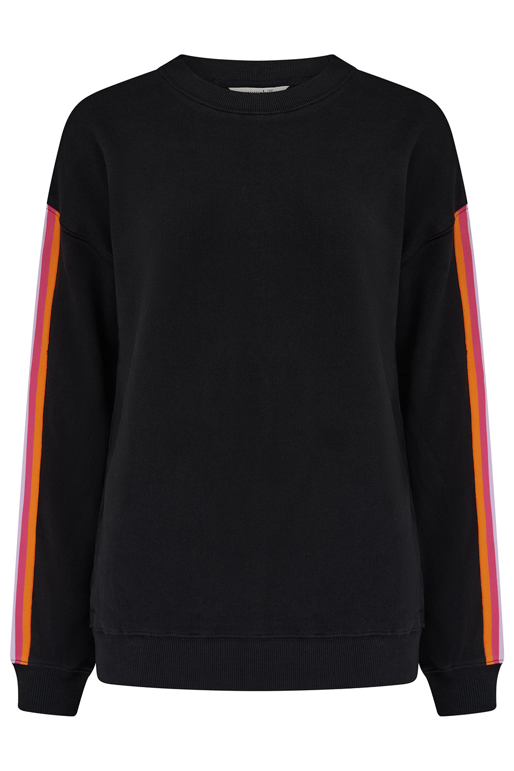 Noah Sweatshirt - Washed Black, Rainbow Trim